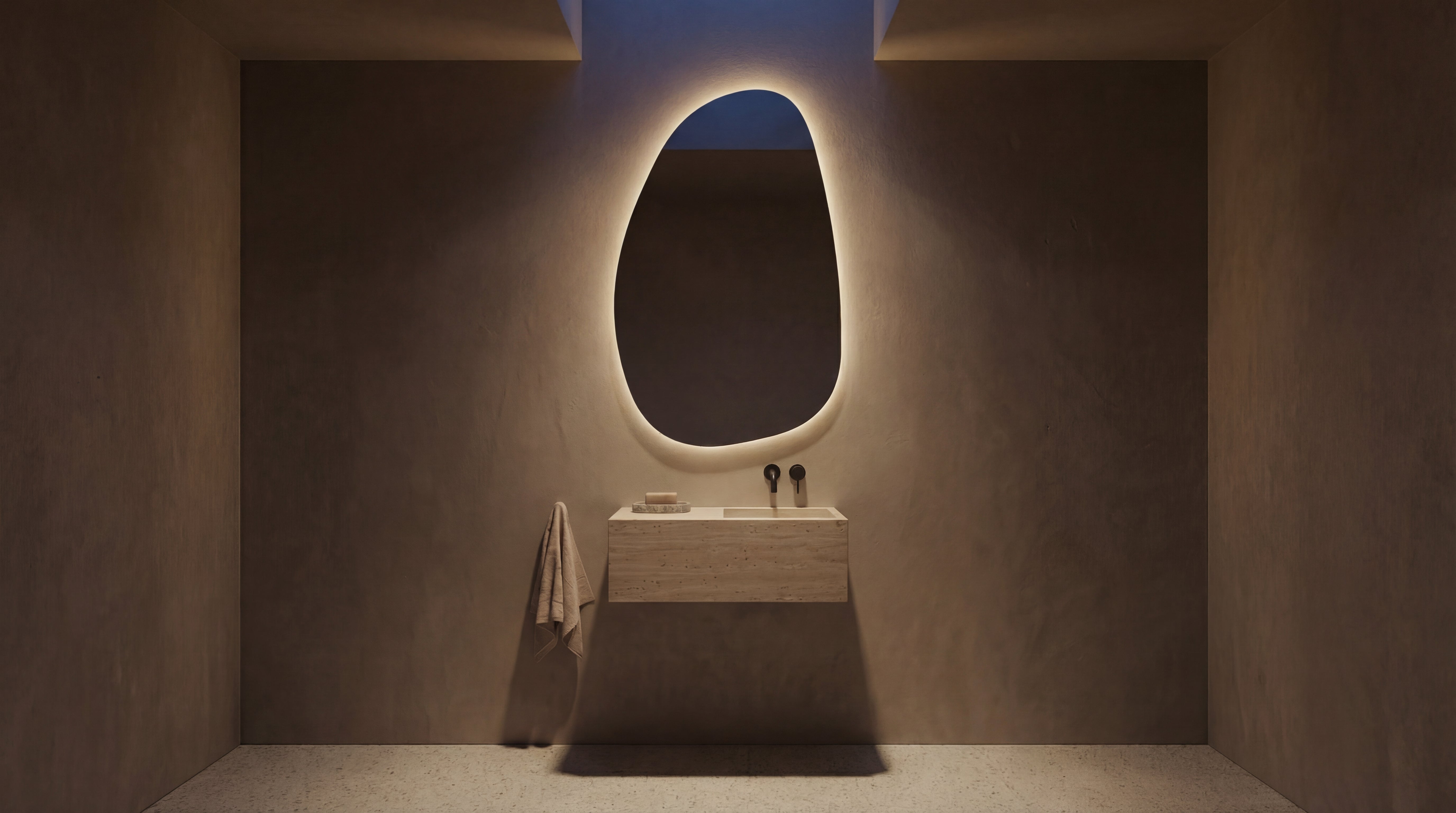 Claris single vanity mirrors: LED bathroom mirrors sized for one-basin vanities