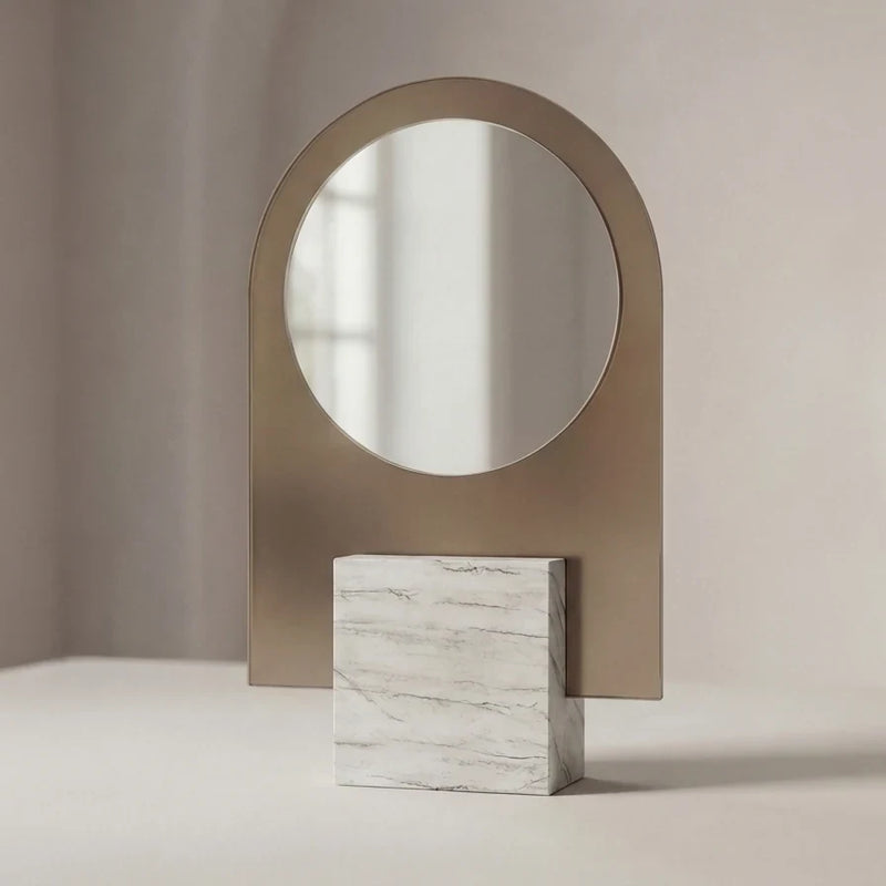 ALICE MINI mirror in a home-living interior, Gemini Collection. Claris Company.