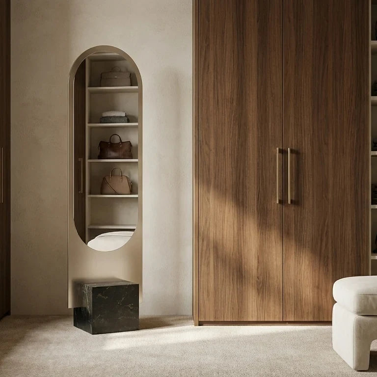 ALICE mirror in a home-living interior, Gemini Collection. Claris Company.