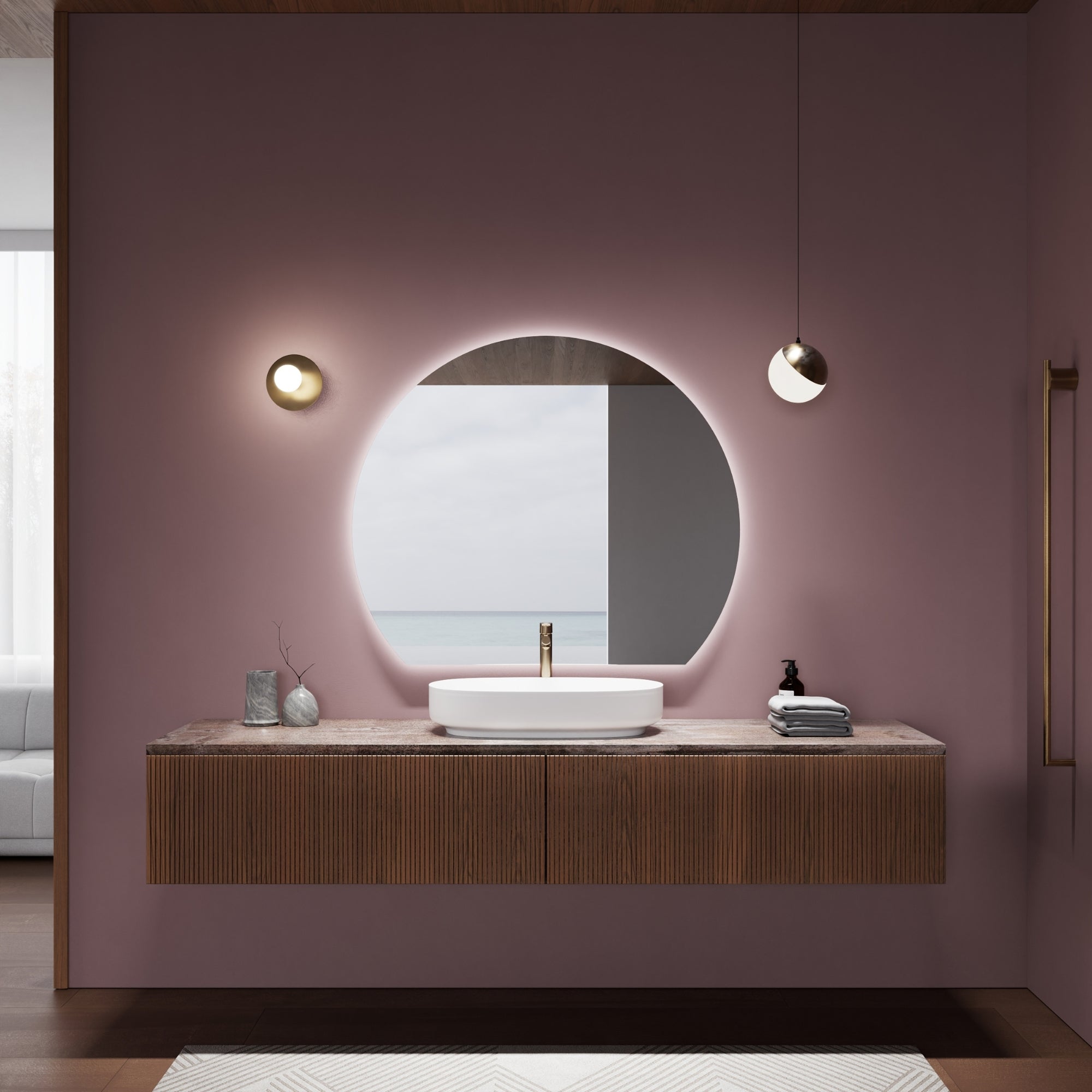 Elegant COMO mirror blending modern artistry with functionality