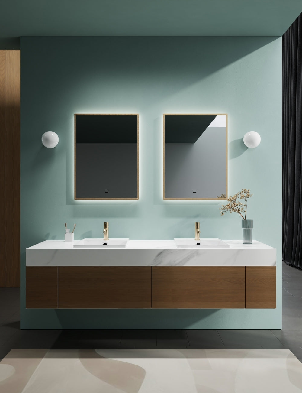 "ORO Light mirror featuring wave motion sensor for touchless control
