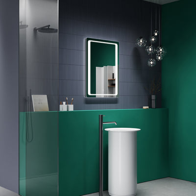 Minimalist DIMO mirror featuring a dimmable touch sensor