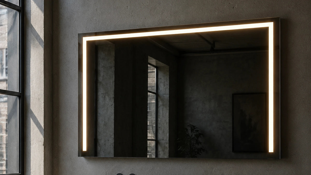 Claris ACARI mirror in a room, wide view