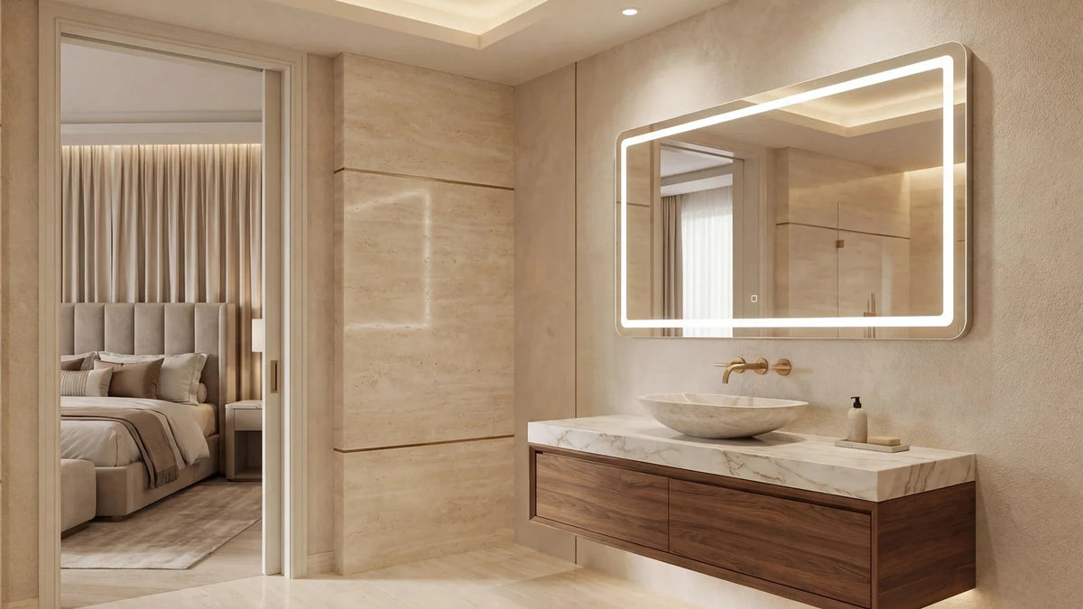 BOCA mirror, Radiance Collection. Claris Company, wide view
