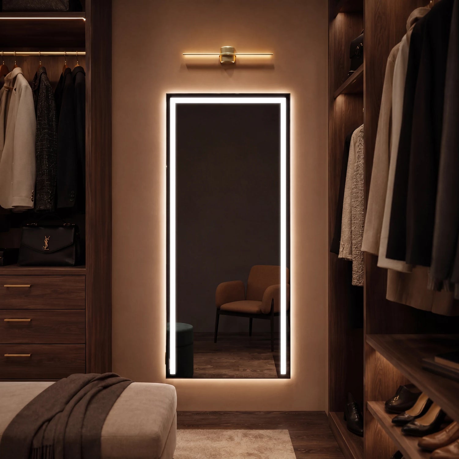 ACARI DECOR mirror in a home-living interior, Art Collection. Claris Company.