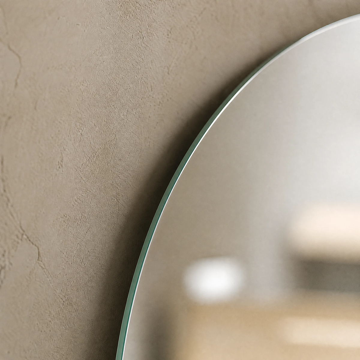 ASOLA polished glass edge close up
