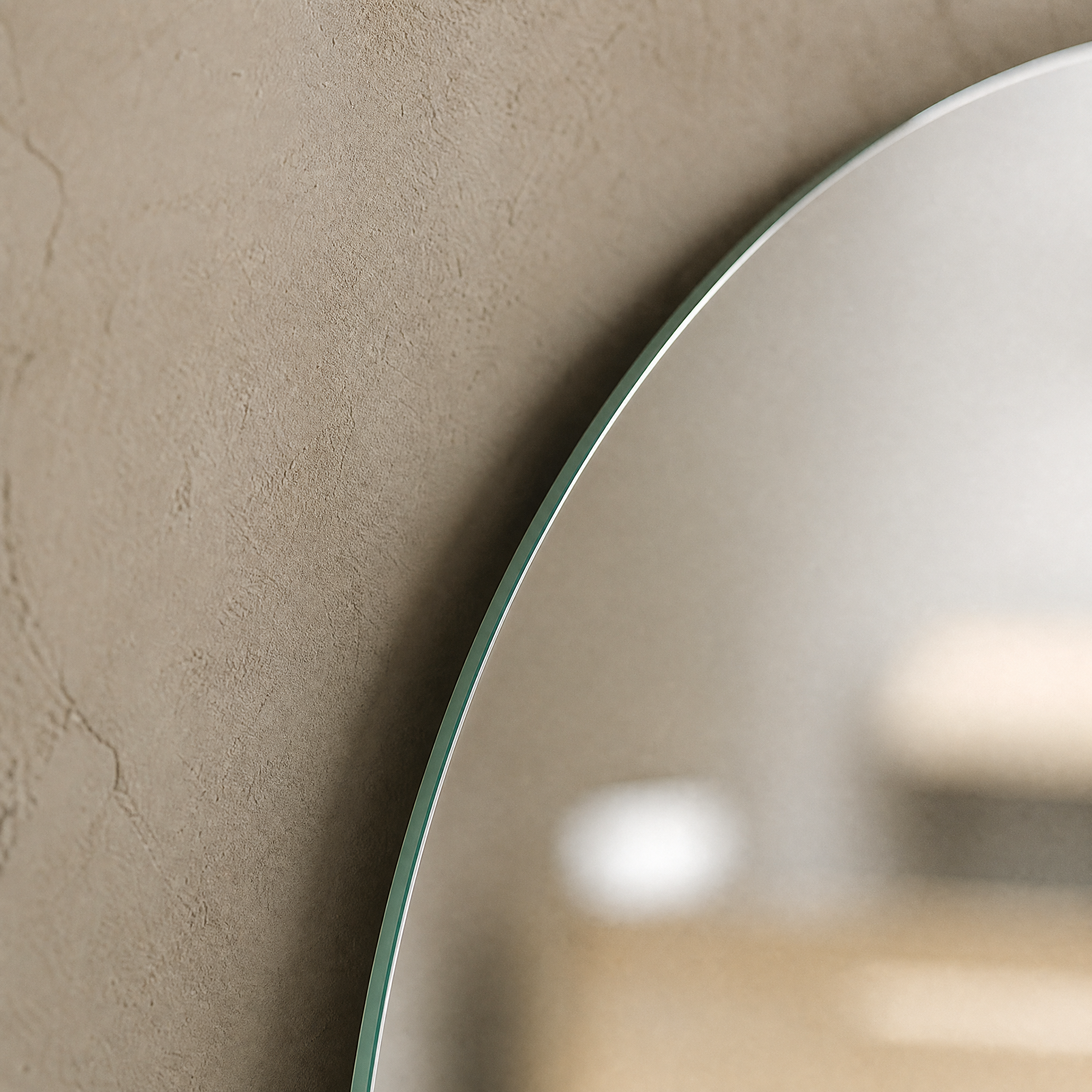 ASOLA polished glass edge close up