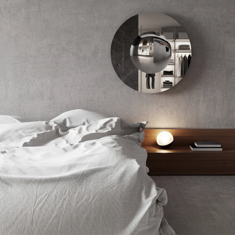 OKO mirror in a home-living interior, Art Collection. Claris Company.