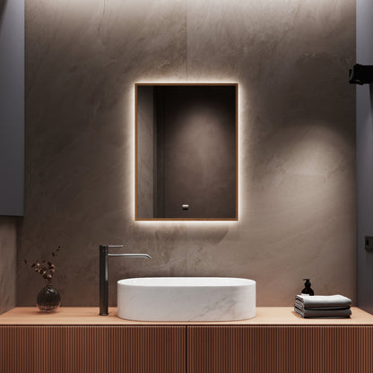 Luxury ORO Light wall mirror with advanced anti-fog technology