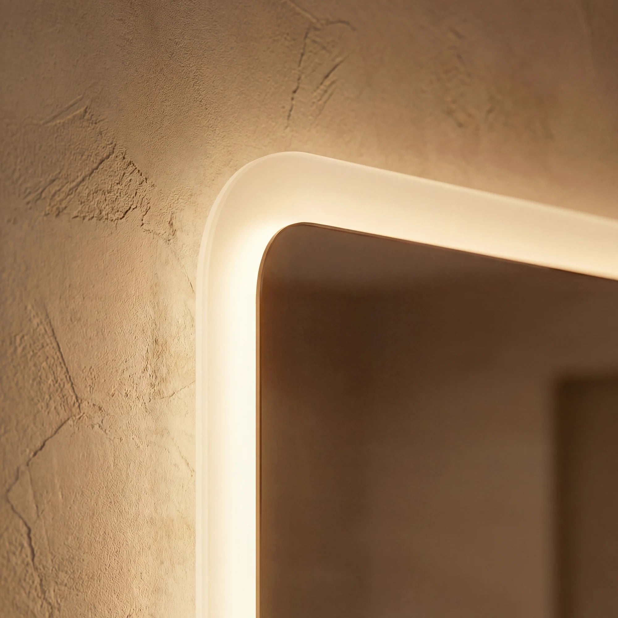 Claris SOUL 30 by 60 inch backlit LED bathroom mirror with frosted frame, Radiance Collection