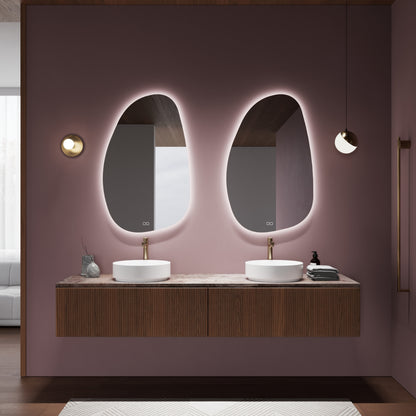 Wall-mounted STONE mirror enhancing a contemporary interior