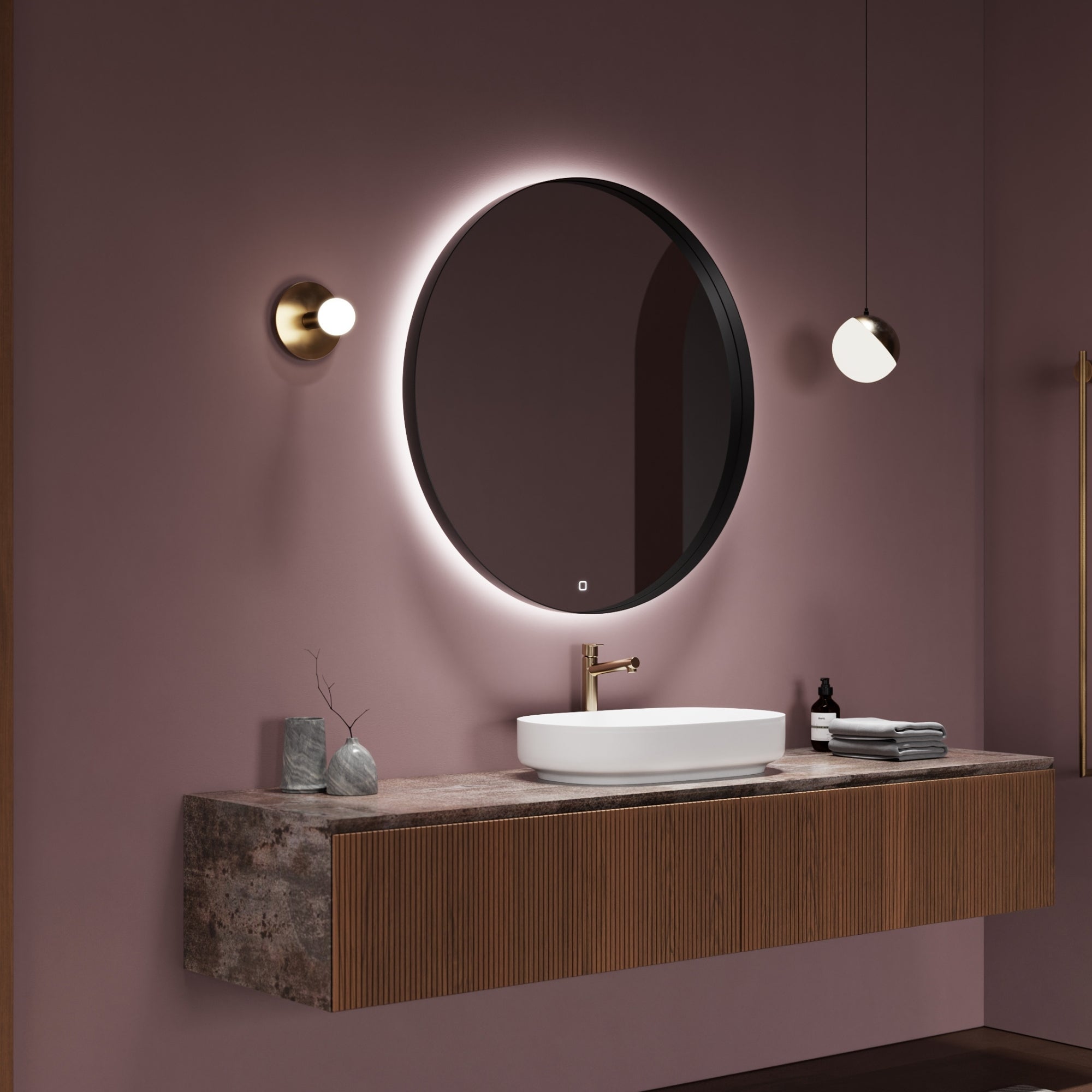 White-framed VIANO mirror adding elegance to any room